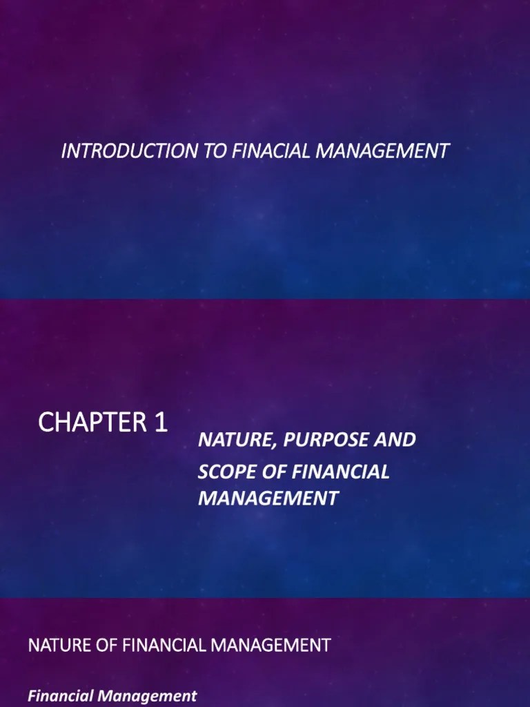 Lesson 1 Introduction To Financial Management | PDF | Equity (Finance ...