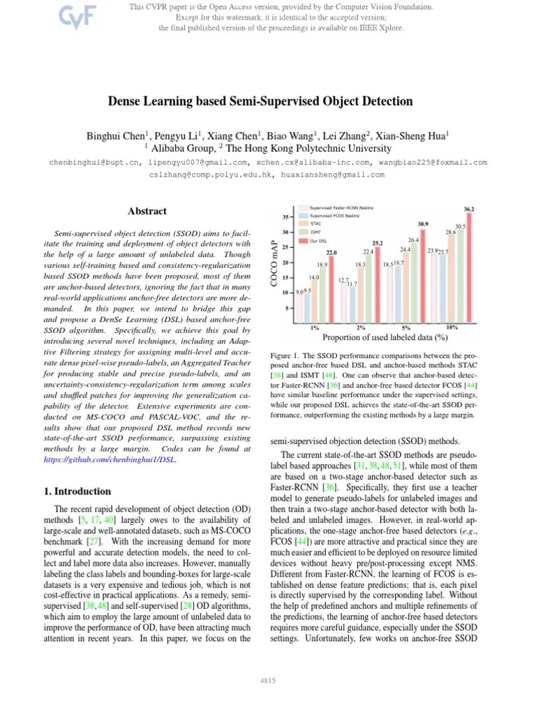 Chen Dense Learning Based Semi-Supervised Object Detection CVPR 2022 ...