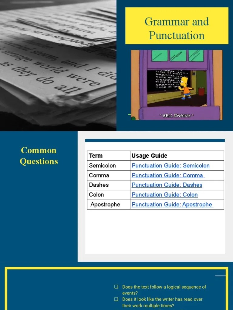 Grammar And Punctuation | PDF | Punctuation | Comma