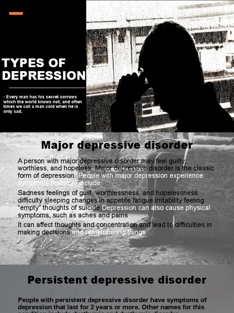 Types Of Depression | Download Free PDF | Major Depressive Disorder ...