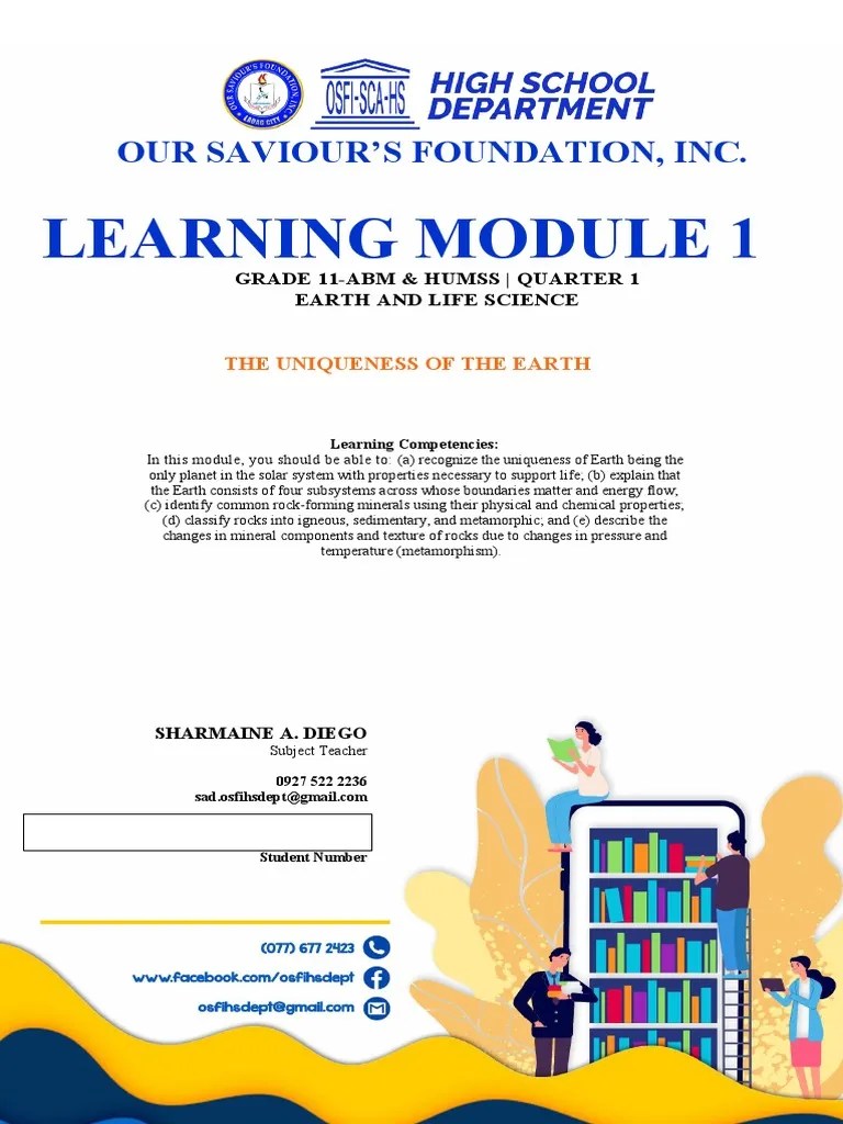 Learning Module 1: Our Saviour'S Foundation, Inc | PDF | Rock (Geology) | Igneous Rock