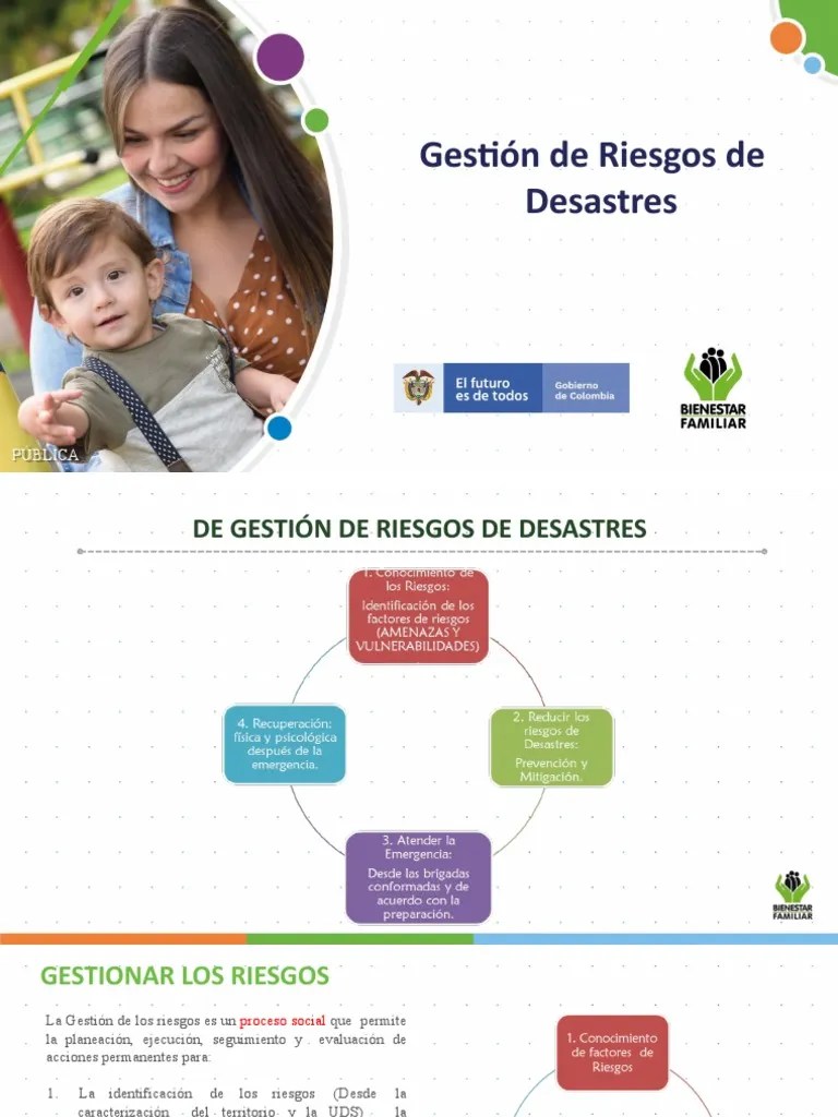 Documento Plan De Gestión De Riesgos Desastres | PDF | Educación De La ...