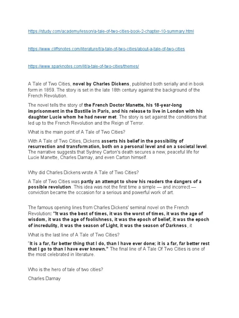 A Tale Of Two Cities Characters | Download Free PDF | A Tale Of Two ...