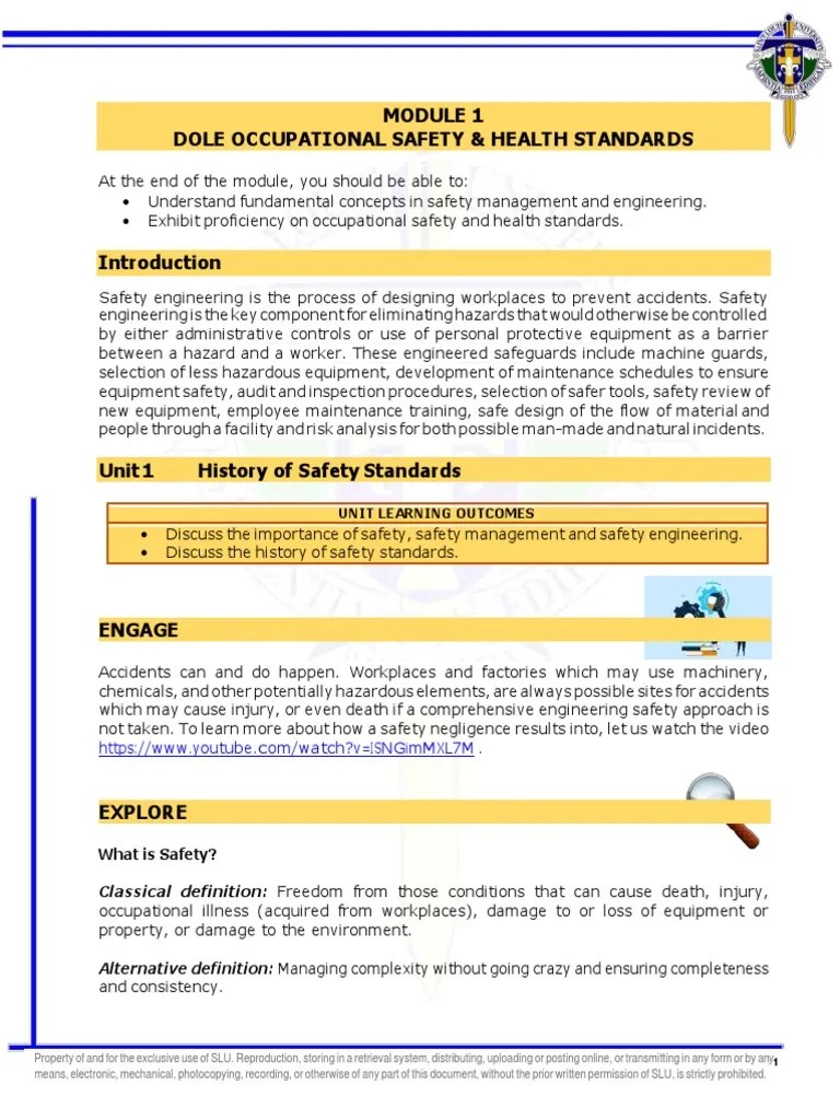 MODULE 1 Introduction To Process Safety Engineering | PDF ...