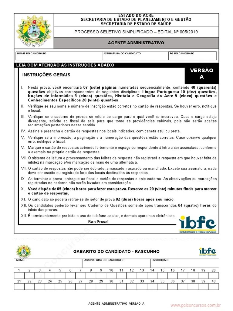 Agente Administrativo | PDF | Assunto (gramática) | Informação