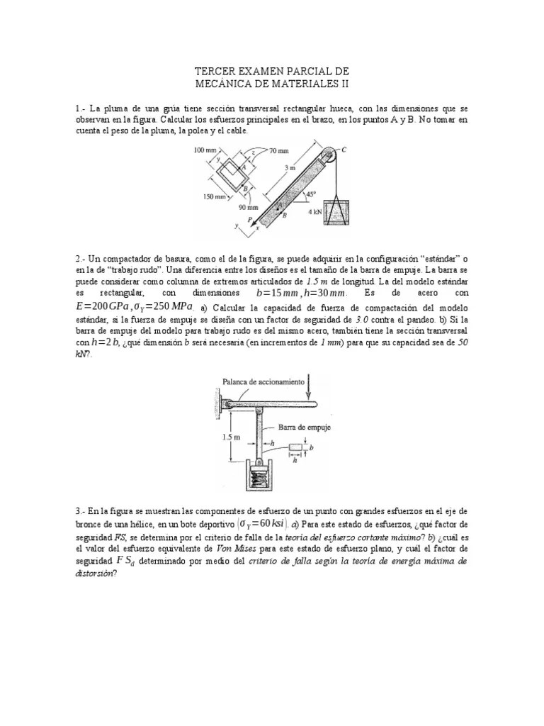 Tercer Examen Parcial De | PDF