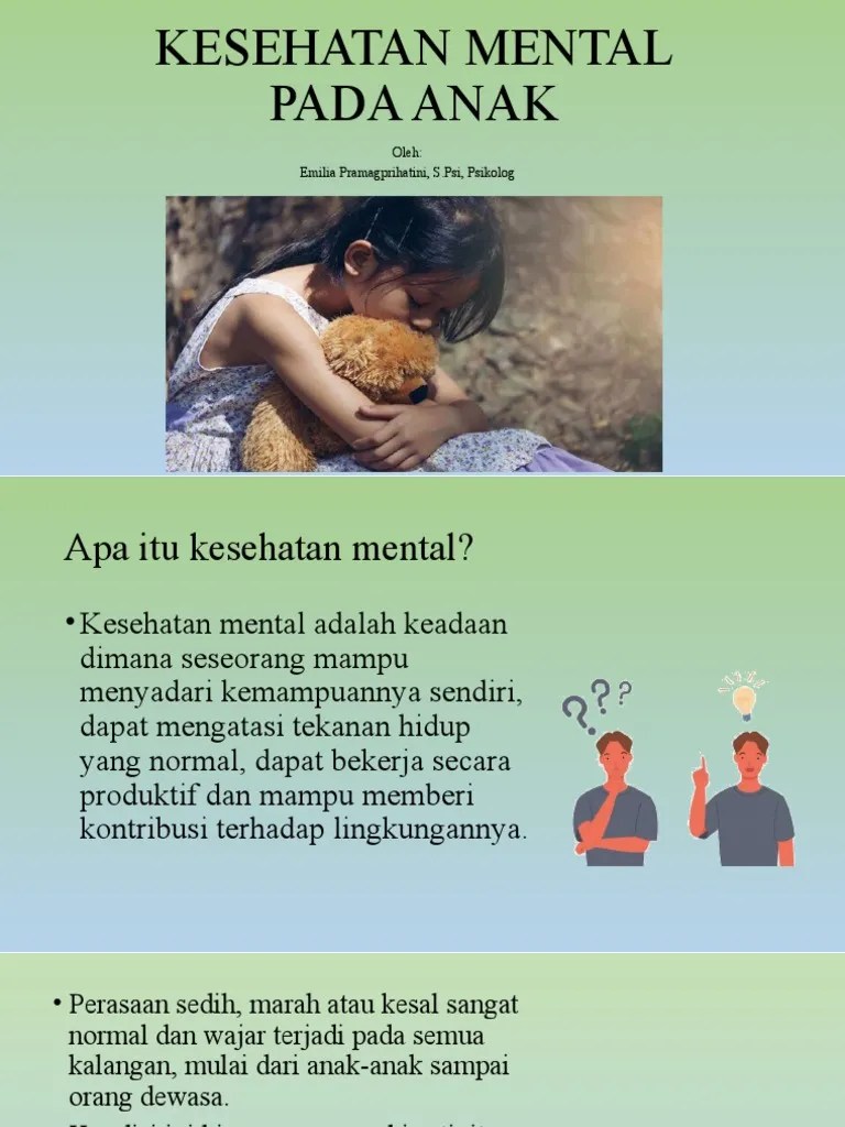 Kesehatan Mental Pada Anak | PDF
