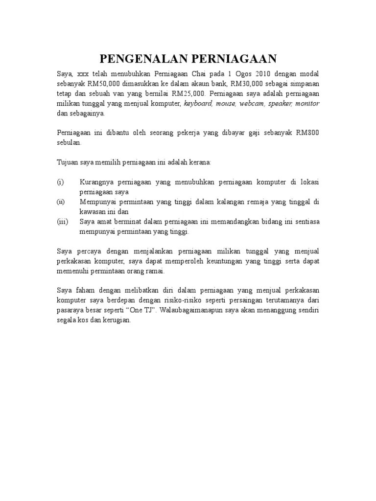 Cendawan lepas hujan pun tak tumbuh macam food truck. 35463123 Contoh Pengenalan Perniagaan