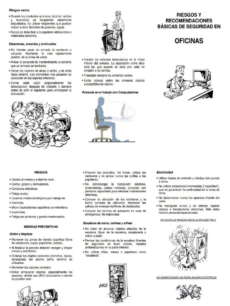 Riesgos Y Recomendaciones De Seguridad En Oficinas | PDF
