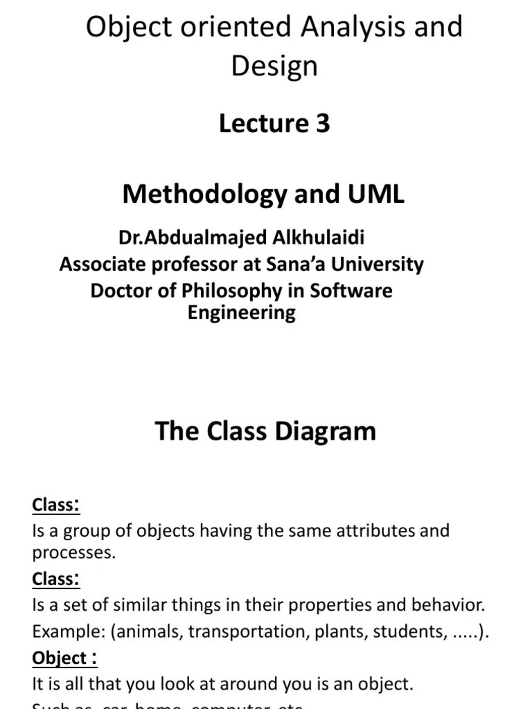 Object-Oriented Analysis And Design | PDF | Class (Computer Programming ...