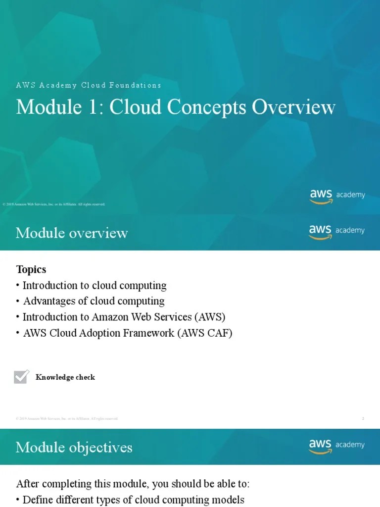 AcademyCloudFoundations Module 01 | PDF | Cloud Computing | Amazon Web ...