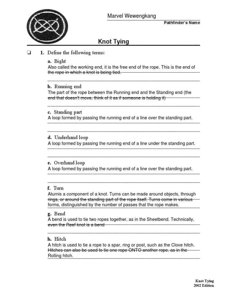 Knot-Tying. | PDF | Knot | Rope