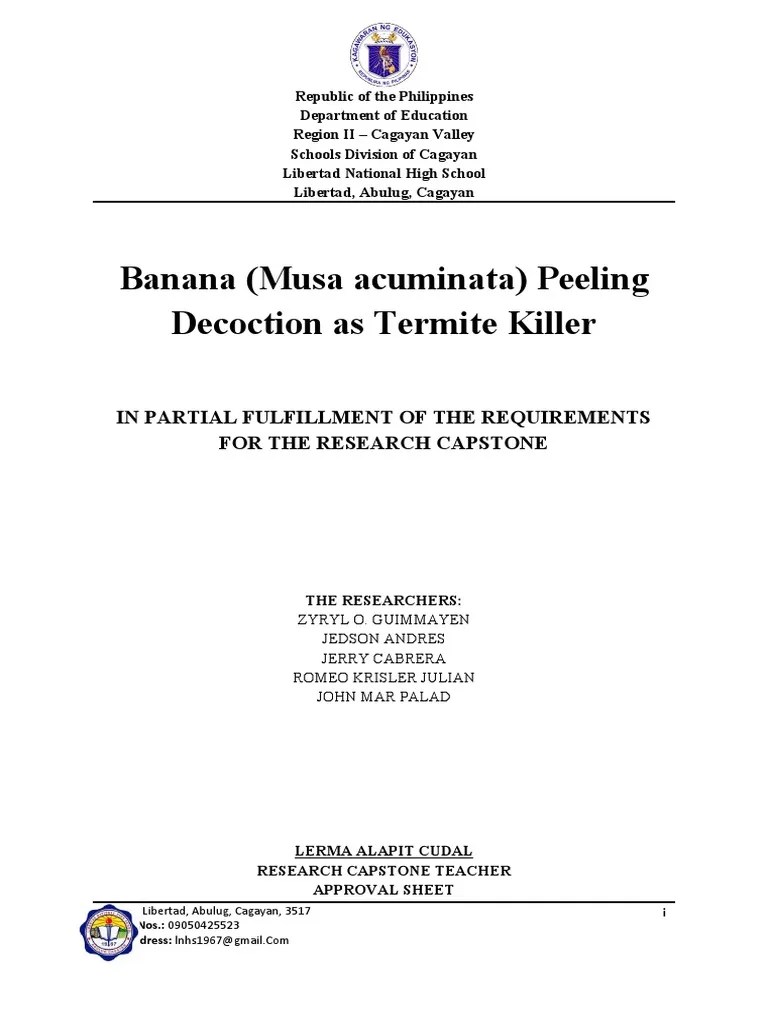 Group 4 Research Capstone Project 1 | PDF | Banana