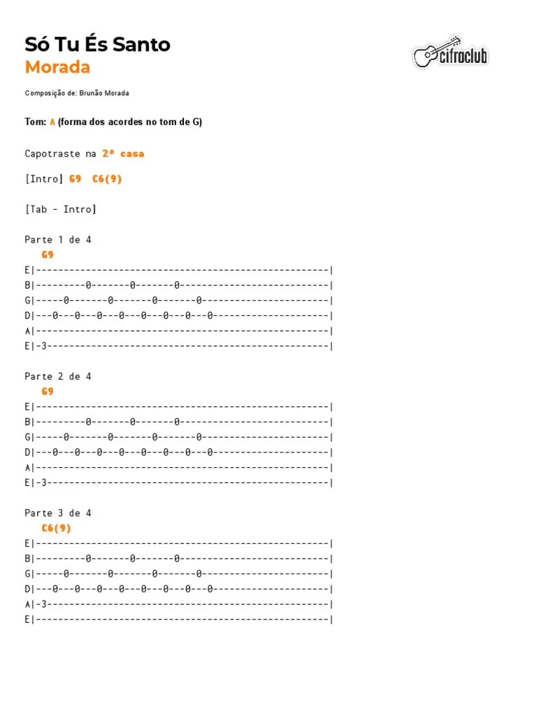 Só Tu És Santo - Morada | PDF