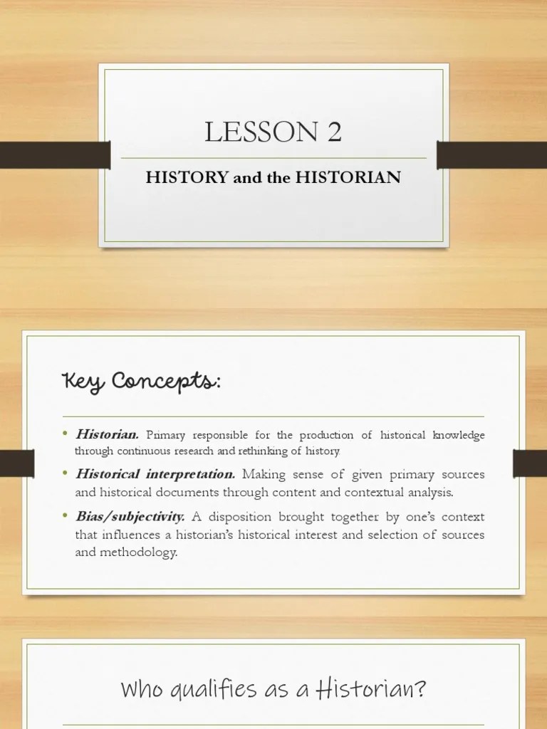 LESSON 2 History And The Historian | PDF | Historian | Data