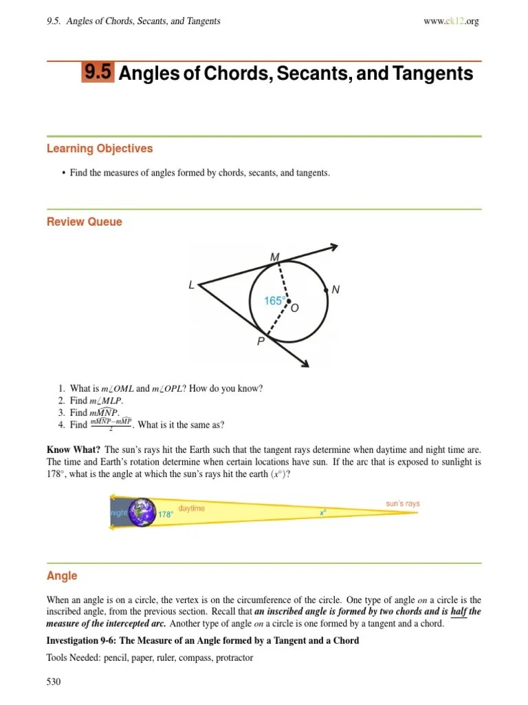 Geometry Exercises | PDF | Circle | Angle