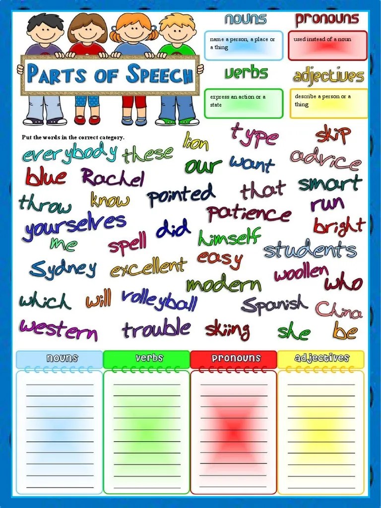 Parts Of Speech 1 | PDF