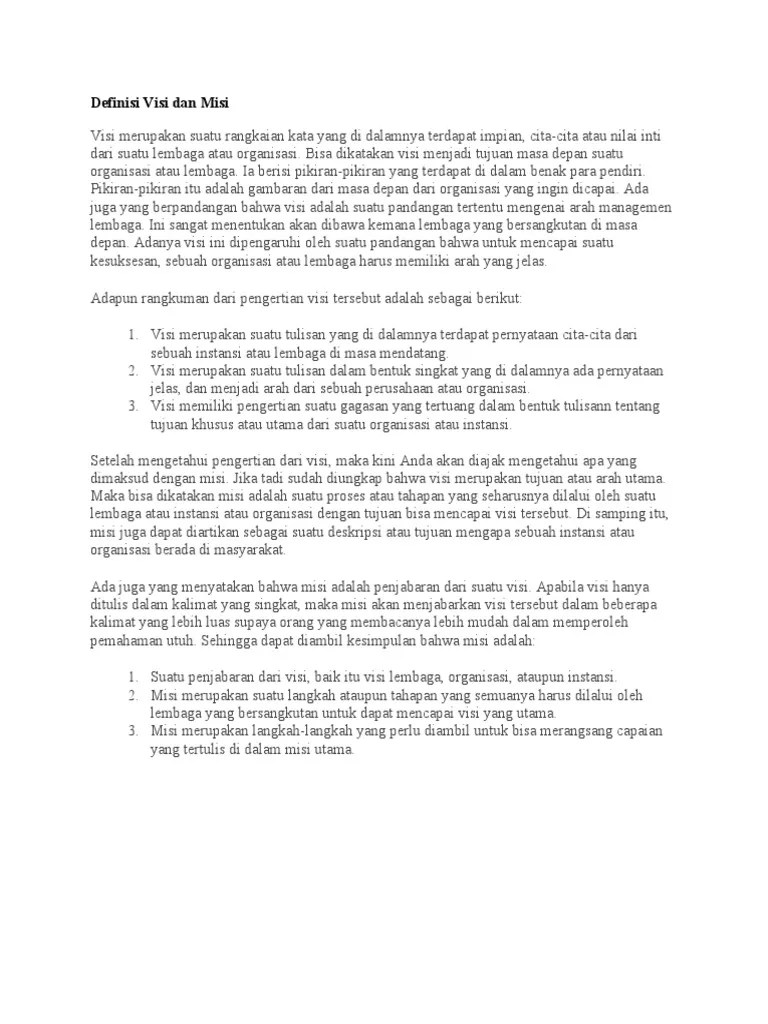Kelompok 1 - Visi Dan Misi Perusahaan Serta Tugas Manajer | PDF