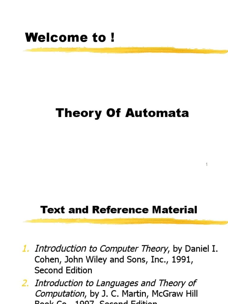 Automata - Lecture 01 | Download Free PDF | Automata Theory | String ...