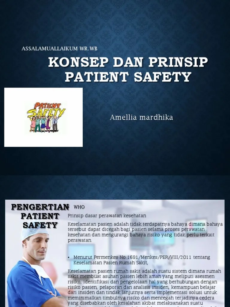 Konsep Dan Prinsip Patient Safety | PDF