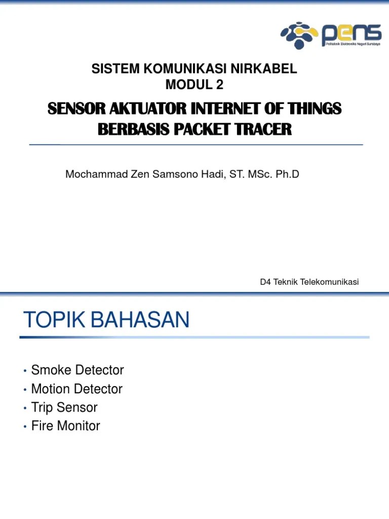 Sensor Aktuator IoT Packet Tracer | PDF
