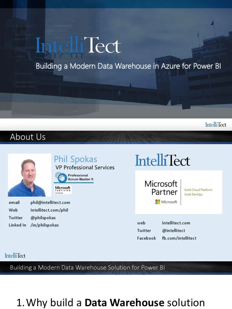 Modern Data Warehouse Architecture | PDF | Microsoft Azure | Cloud ...