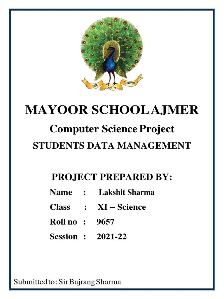 Computer Science Project | PDF | Computing | Computer Science