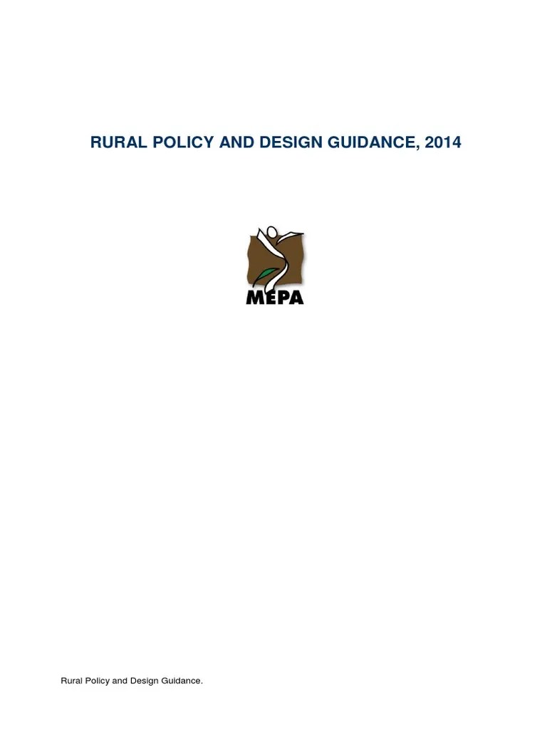 PDF Rural Policy And Design Guidance 2014 | PDF | Agriculture | Farms