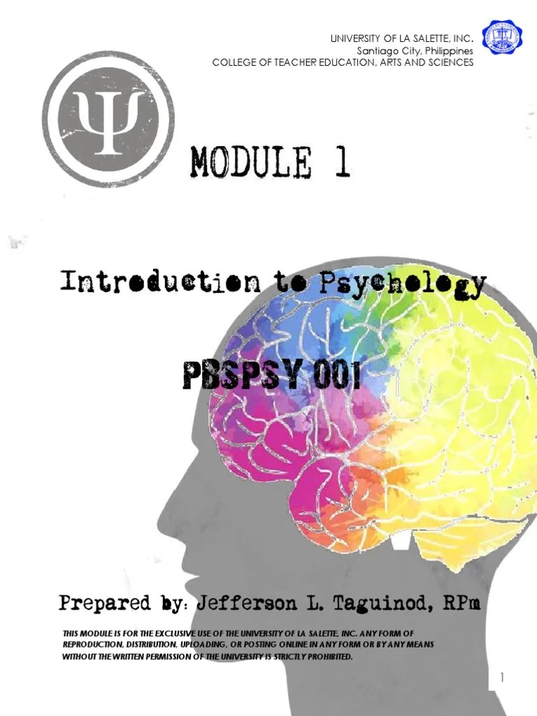 Introduction-to-Psychology-UNIT-1 | PDF | Behavioral Neuroscience ...
