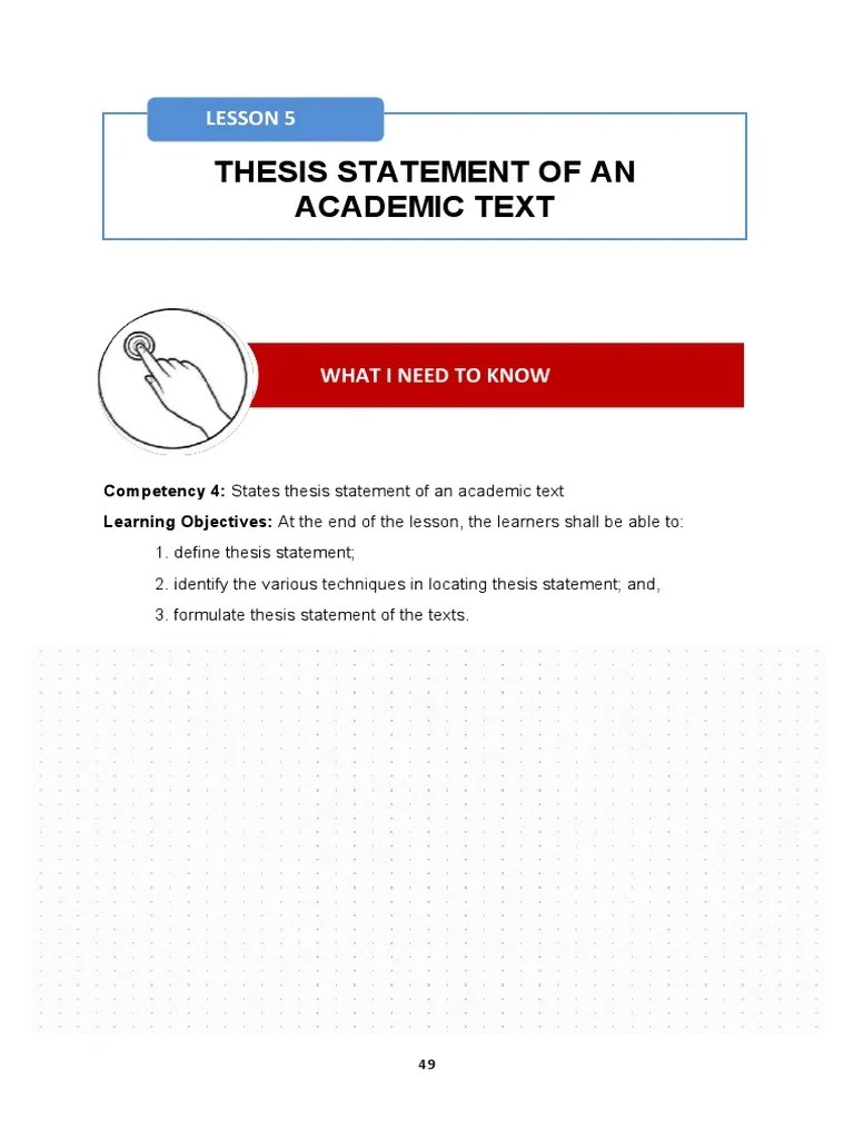 EAPP Thesis Statement | PDF | Thesis | Essays
