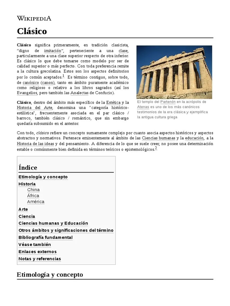 Clásico | PDF | Antiguedad Clasica | Humanidades