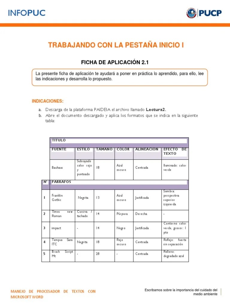 Fichas De Aplicación 2.1 | PDF | Informática | Software
