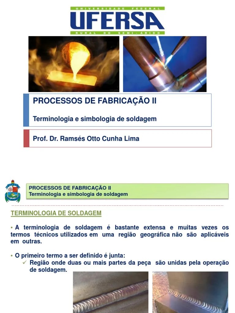 PFII07 Terminologia Simbologia Soldagem | PDF