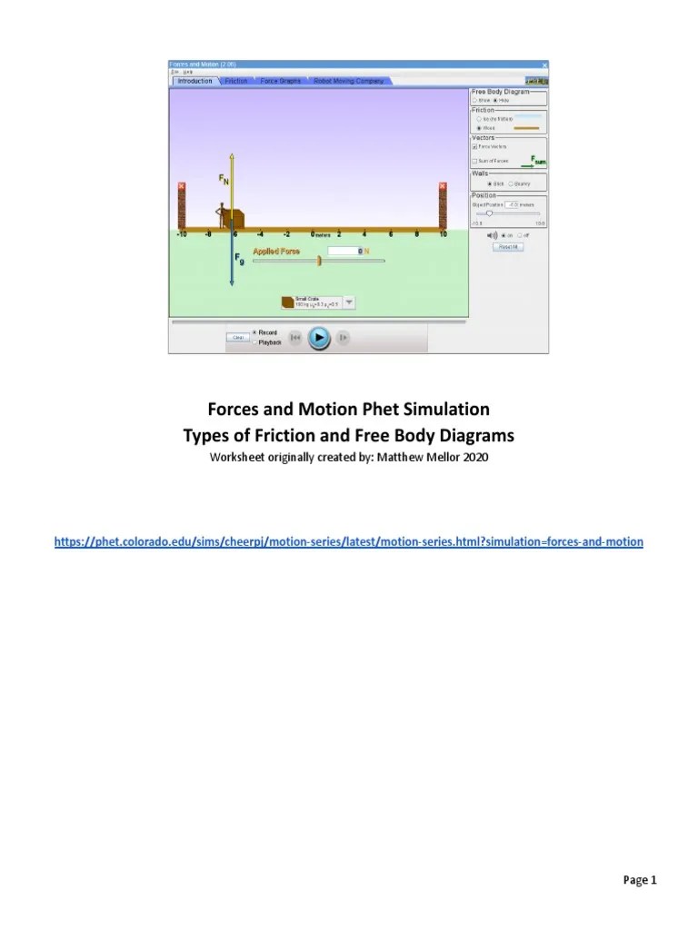 Forces And Motion - Friction | PDF | Force | Friction