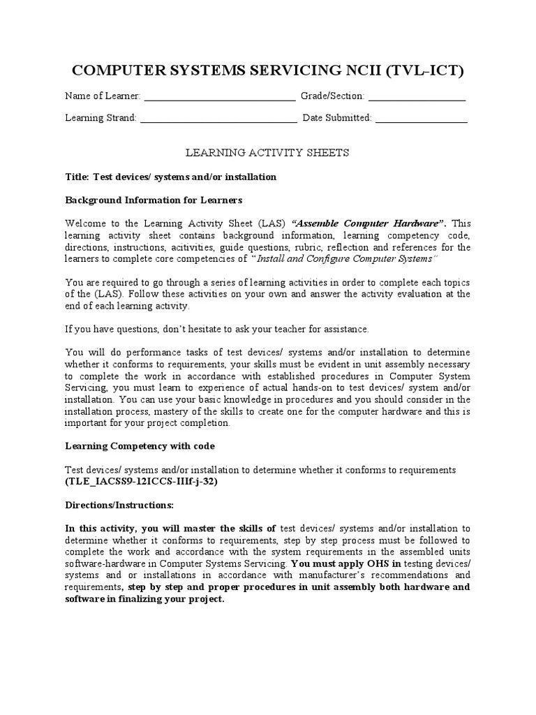 Ict10 4TH Quarter Module | PDF | Reliability Engineering | Personal ...