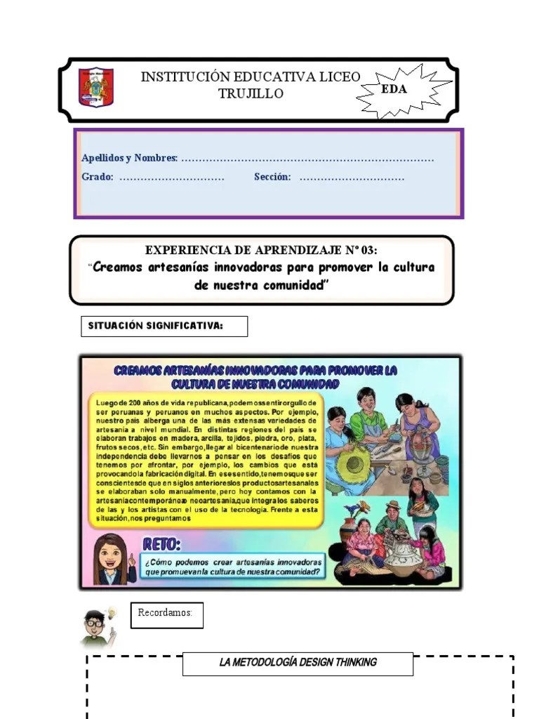 Ept - Experiencia De Aprendizaje #03 Act 03 | PDF | Empatía | Iniciativa Empresarial