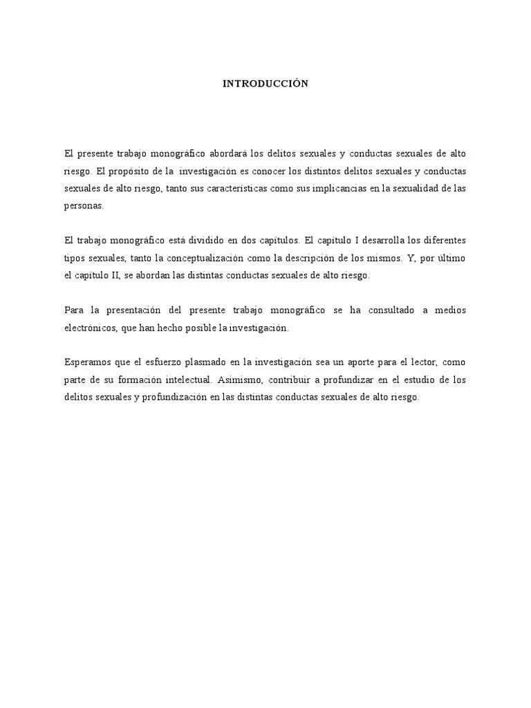 Delitos Sexuales Y Conductas Sexuales De Alto Riesgo | PDF | Violación | Relaciones Sexuales