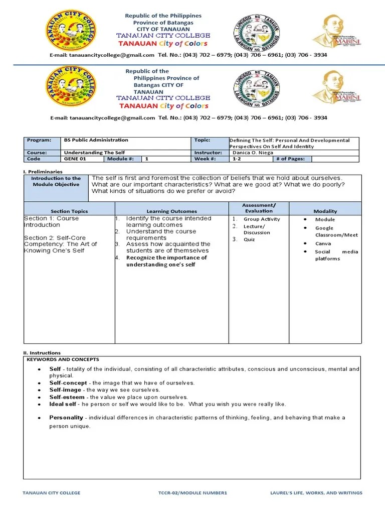 Module 2 | PDF | Self Concept | Self Esteem