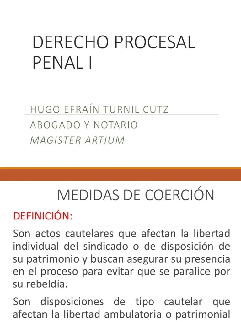 Clases. (7) Medidas De Coercion | PDF | Prisión | Mandato