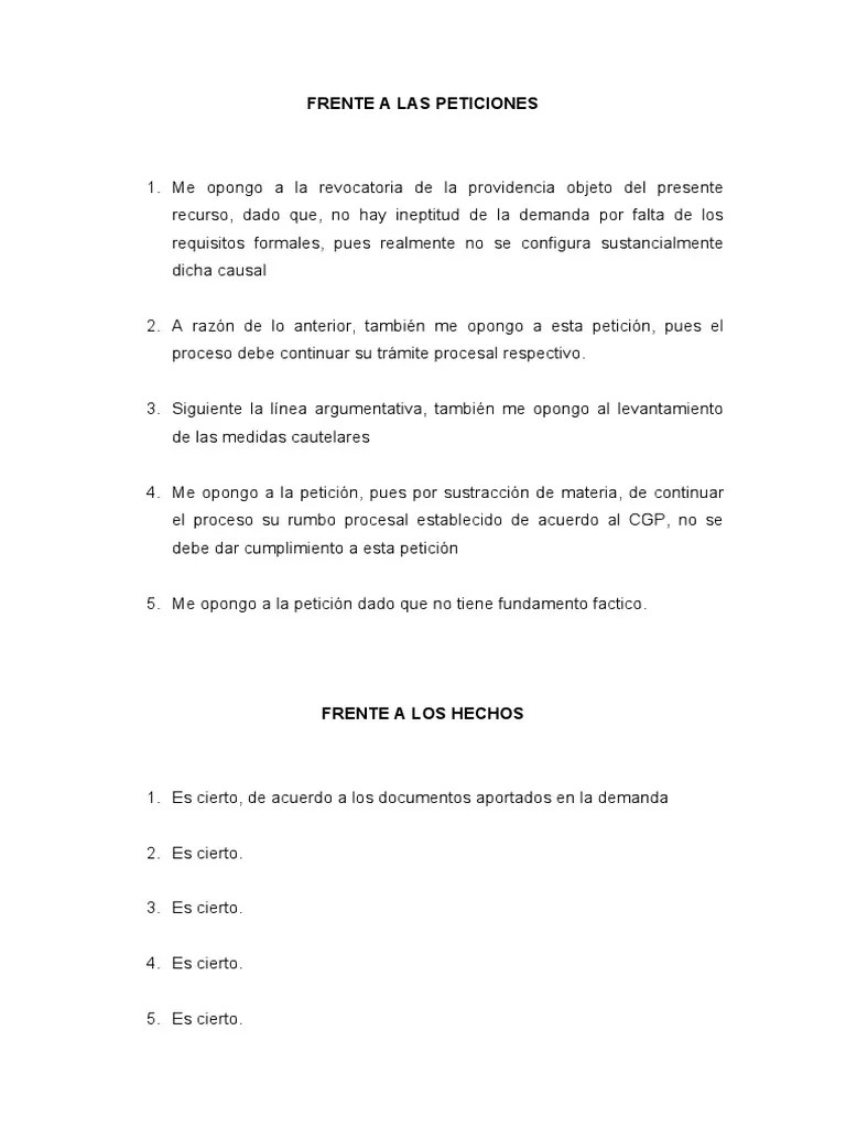 Recurso De Reposicion | PDF | Ley Procesal | Demanda Judicial