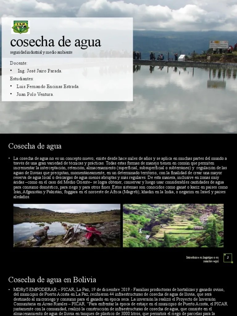 Cosecha Del Agua | PDF | Agua | Reservorio