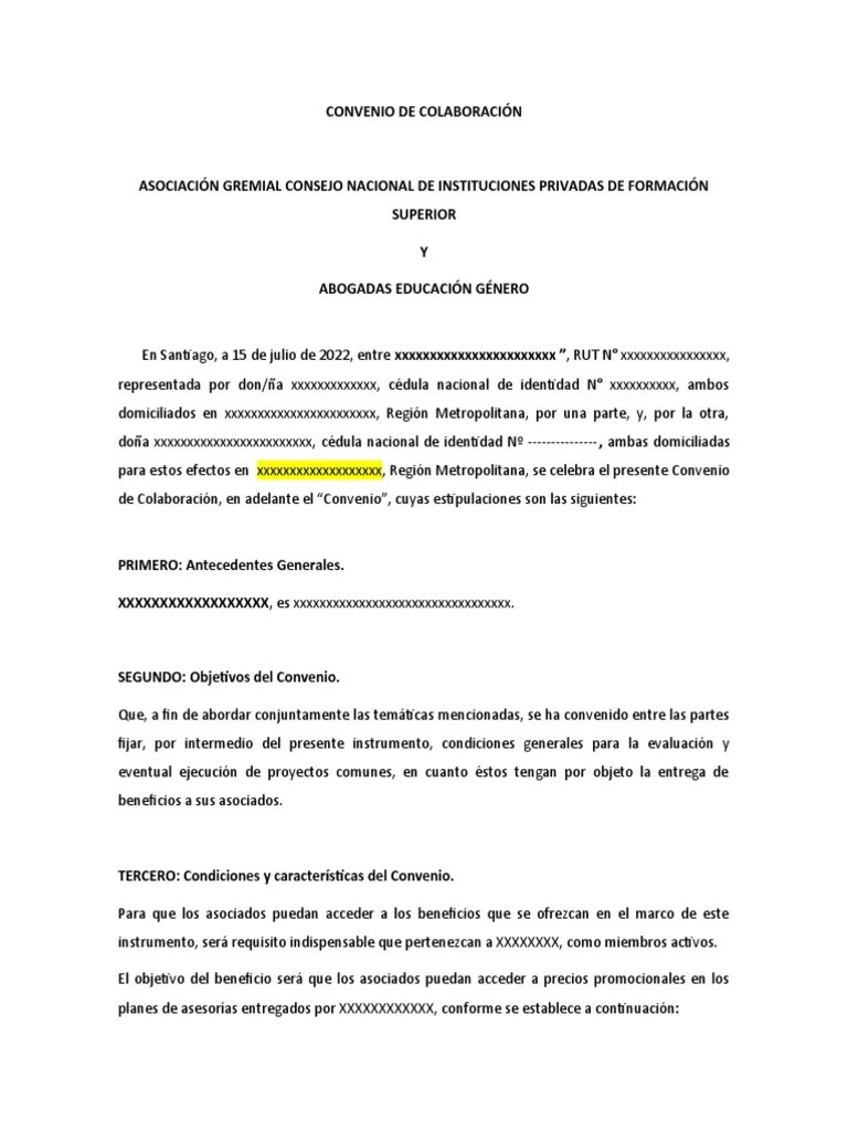 Convenio De Colaboración | PDF | Daños Y Perjuicios | Publicidad