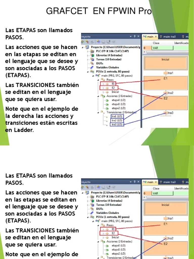 Grafcet En FPWINPro | PDF | Lenguaje De Programación | Software