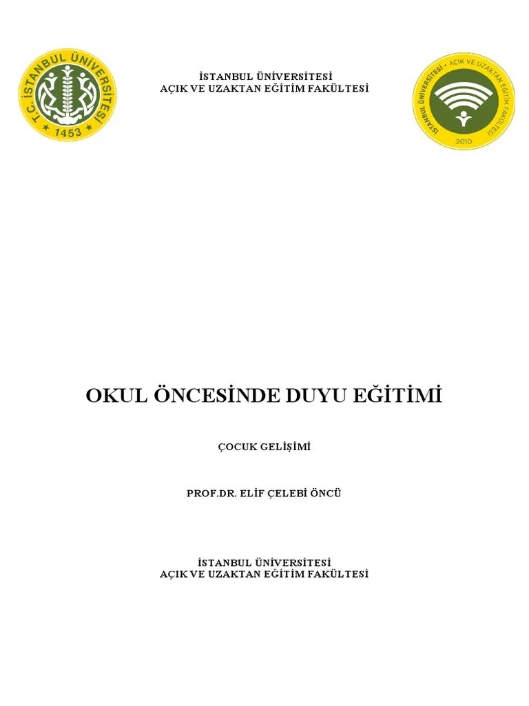 Okul Oncesi Donemde Duyu Egitimi Ders Notu | PDF