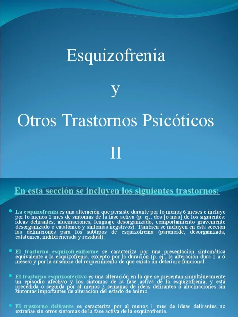 Trastornos Psicoticos | PDF | Psicosis | Esquizofrenia