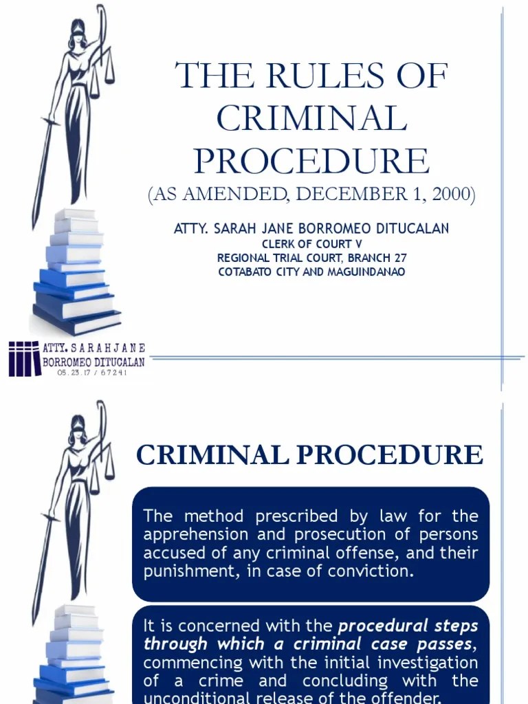 Criminal Procedure | PDF | Plea | Crimes