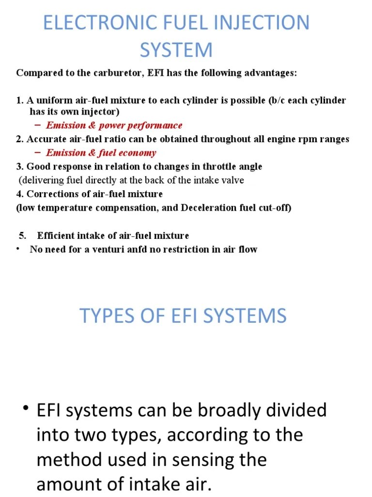 Presentation 7 EFI | PDF | Fuel Injection | Throttle
