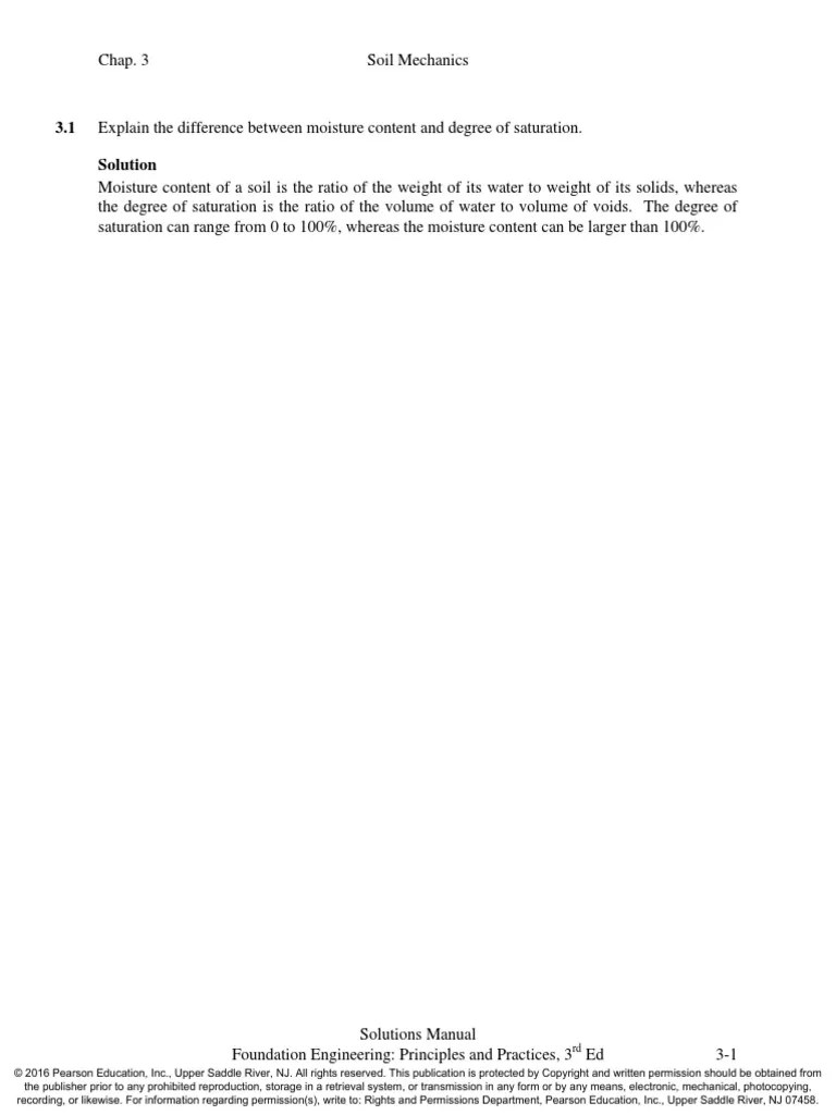 Soil Mechanics Solutons | PDF | Soil Mechanics | Soil