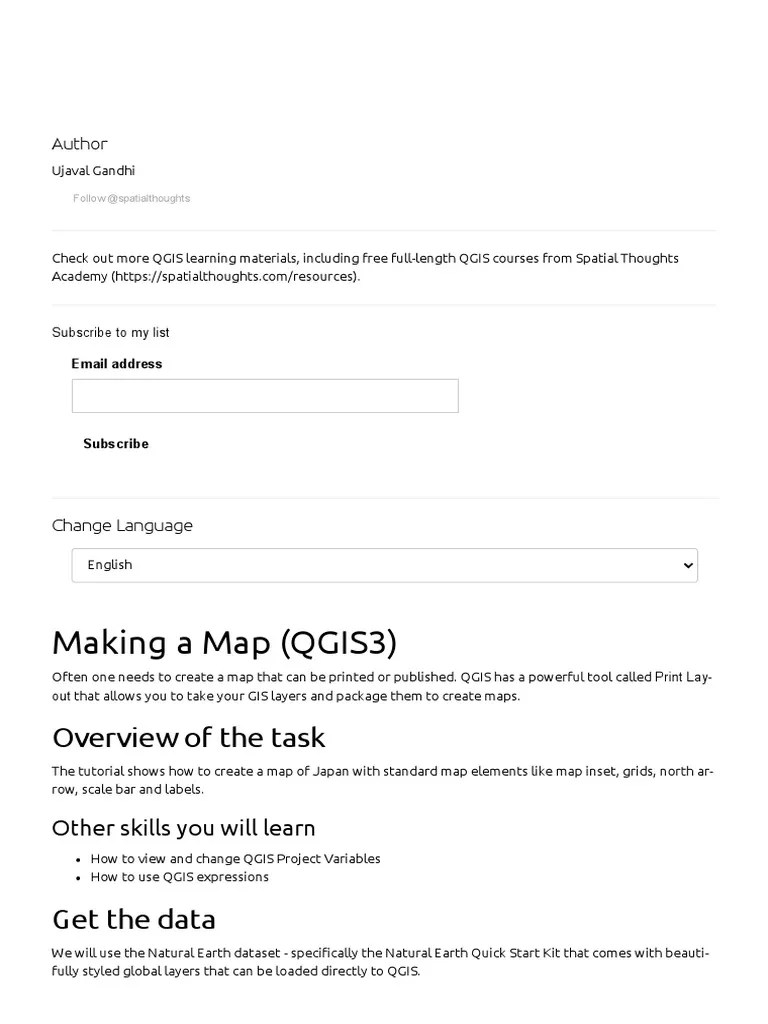 Making A Map (QGIS3) - QGIS Tutorials And Tips | PDF | Map | Geographic ...
