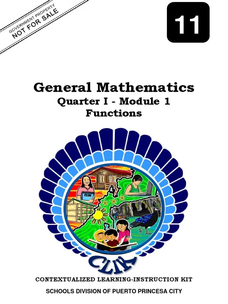 General Mathematics11 - Q1 - Mod1 - Functions | PDF | Function ...